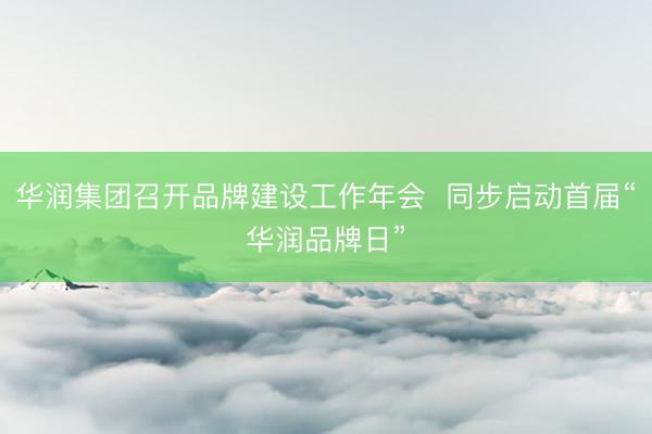 华润集团召开品牌建设工作年会  同步启动首届“华润品牌日”