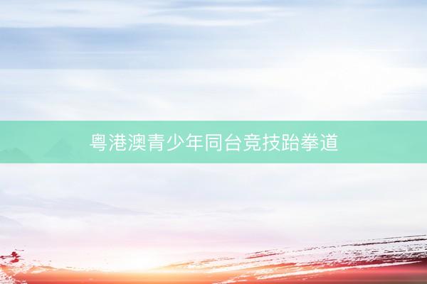粤港澳青少年同台竞技跆拳道
