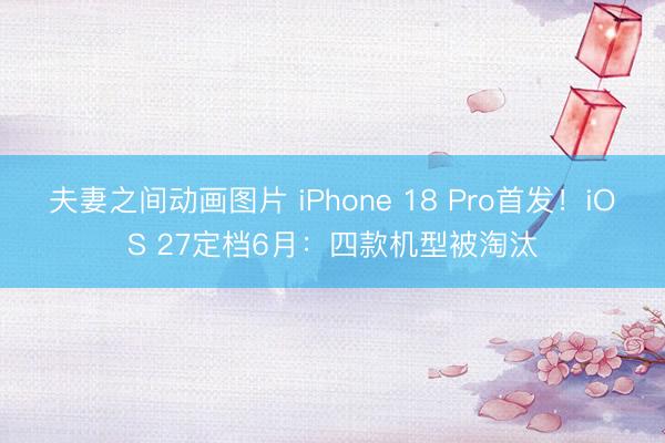 夫妻之间动画图片 iPhone 18 Pro首发！iOS 27定档6月：四款机型被淘汰