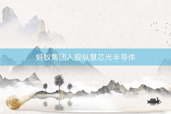 蚂蚁集团入股纵慧芯光半导体